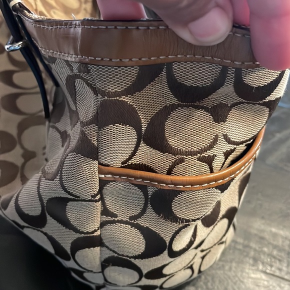 Coach Tan/Brown Canvas Satchel - Picture 3 of 11